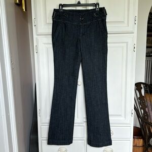 One Five Authentic Denim Black Wash Jeans Straight leg Size 8  Like New!